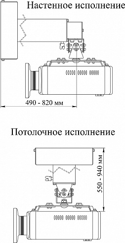 Крепление настенно-потолочное для проектора DSM-14MKw белый